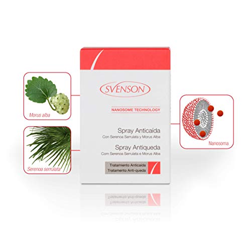 Svenson | Spray Anticaída Nanosomado | Tratamiento Anticaída 3 Action | Estimula la Microcirculación del Cuero Cabelludo, Refuerza el Anclaje de la Raíz y Fortalece la Fibra Capilar | 20 ml