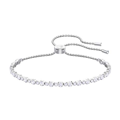 Swarovski Pulsera Subtle, blanco, Baño de Rodio