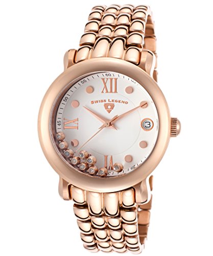 Swiss Legend Diamanti Diamonds Rose-Tone Steel White Dial Women's Quartz Watch 22388-RG-22