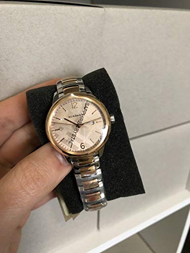 Swiss Rare Rose Gold 2 Tonos Plata Fecha Dial 32mm Mujeres Acero Inoxidable Reloj de Pulsera El Clásico BU10117