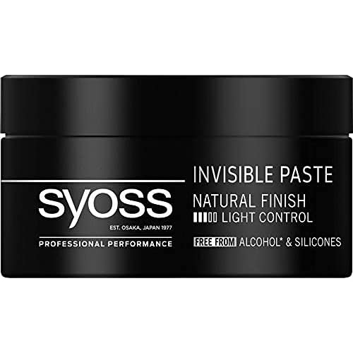 Syoss - Cera Invisible - Pasta/pomada invisible -Acabado natural y fijación suave- Sin siliconas y Sin Alcohol-6uds de 100Ml (600ml)