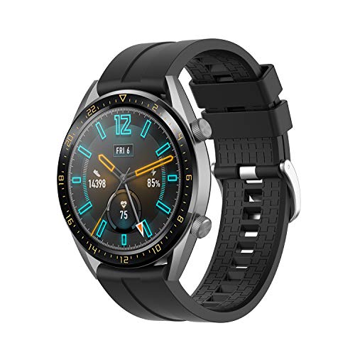 Syxinn Compatible con 22mm Correa de Reloj Huawei Watch GT 2 46mm/Huawei GT Sport/Active/Elegant/Classic Banda Silicona Deportiva Pulsera para Galaxy Watch 46mm/Gear S3 Frontier/Classic