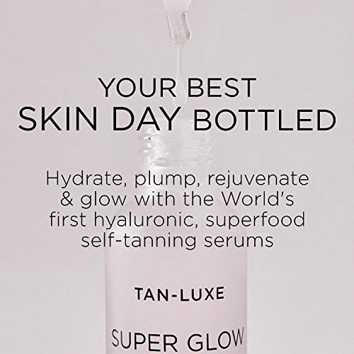 Tan Luxe Super GLOW Serum autobronceado, (30 ml) Daily Gradual Fake bronceado Cuidado de la piel, libre de crueldad y vegano