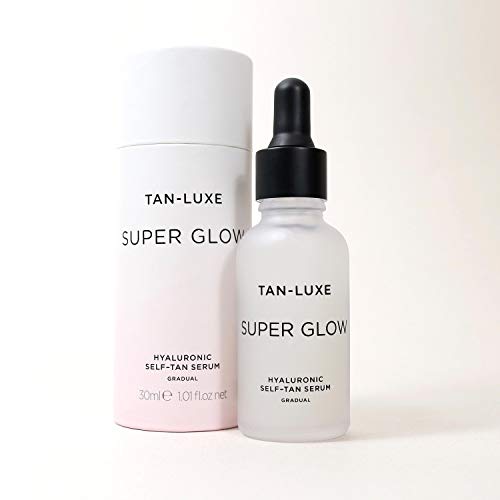 Tan Luxe Super GLOW Serum autobronceado, (30 ml) Daily Gradual Fake bronceado Cuidado de la piel, libre de crueldad y vegano