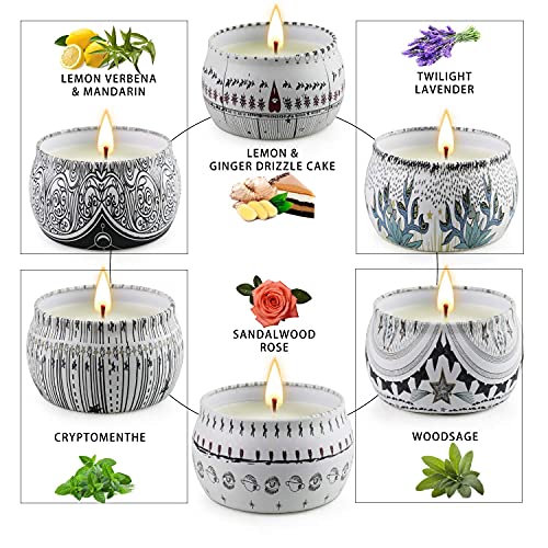 Tarot Velas Perfumadas Juego de 6 piezas, Cera de Soja Velas Aromática de Regalo, Velas Aromaticas Yoga, Regalos San Valentin, Día del Padre, Aniversario, Navidad, Año Nuevo, Día de la Madre