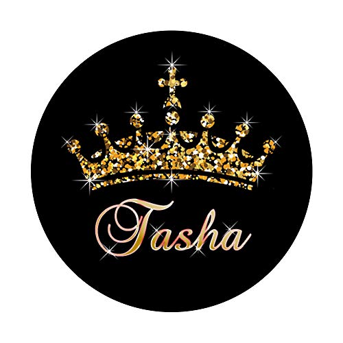 Tasha Nombre Corona Reina Princesa Royal Design - Tasha PopSockets PopGrip Intercambiable