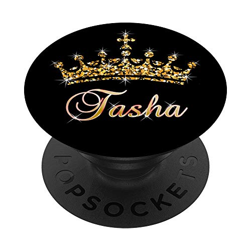 Tasha Nombre Corona Reina Princesa Royal Design - Tasha PopSockets PopGrip Intercambiable