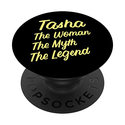 Tasha The Woman Myth Legend Nombre personalizado Cumpleaños PopSockets PopGrip Intercambiable