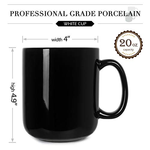 Taza de café de cerámica negra para té, leche, agua, zumo de cacao