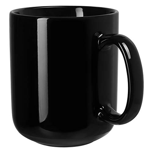 Taza de café de cerámica negra para té, leche, agua, zumo de cacao