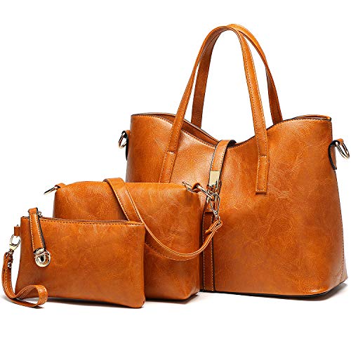 TcIFE Bolsos de Mujer Bolso Hombro Bolso Bandolera Bolso Señoras Tote 3pcs Set