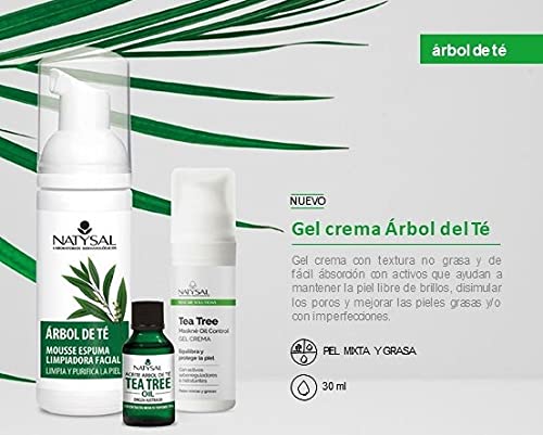 Tea Tree Gel-crema 30 ml, Natysal para piel mixta-grasa