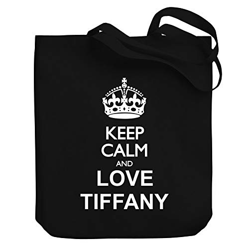 Teeburon Keep Calm and Love Tiffany Bolsa de Lona 10.5" x 16" x 4"