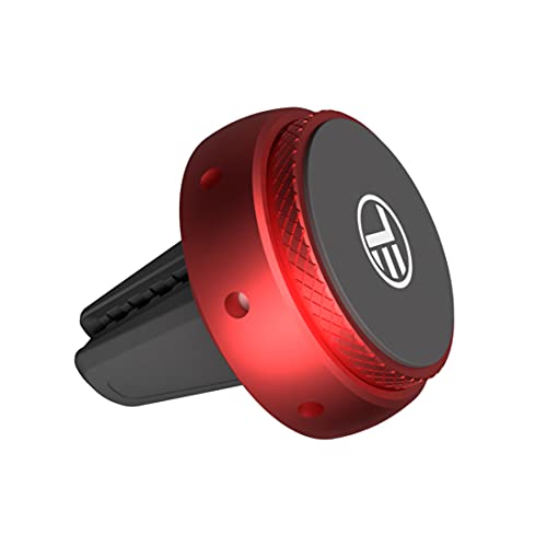 TELLUR FreshDot - Ambientador de coche con soporte magnético para teléfono móvil, soporte para la rejilla de ventilación, aluminio anodizado (rojo)