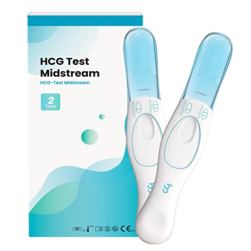 Tests de Embarazo ×2 empaquetado individualmente, Femometer Test embarazo Ultrasensible 25 mIU/ml prueba de HCG tests, Para una Detección Temprana Más del 99% de precisión