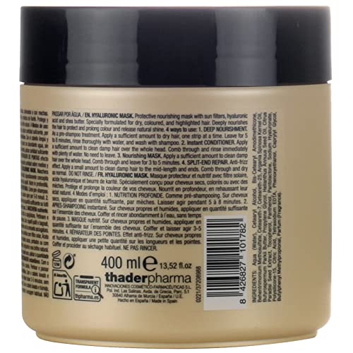 Thader Th Pharma Hyaluronic Gold Mascarilla Capilar Nutritiva 4 en 1, Cabellos Teñidos o con Mechas, 400 ml