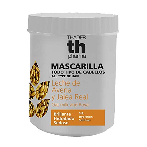 Thader Th Pharma - Mascarilla Leche de Avena y Jalea Real para Todo Tipo de Cabellos, 700 ml