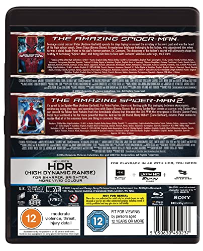 The Amazing Spider-Man 1&2 4K UHD (4 Discs- UHD & BD) [Blu-ray] [2021]