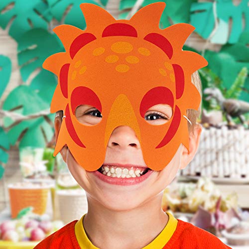 THE TWIDDLERS 30 Máscaras de Espuma Dinosaurio con Correas Elásticas para Niños