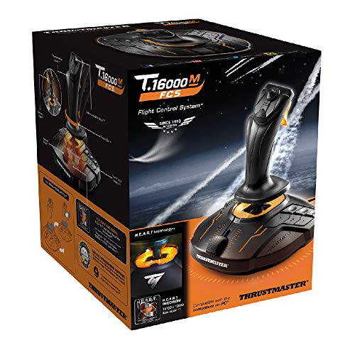 Thrustmaster T-16000M FC S, Joystick PC (4 Ejes + 16 Botones + Un Hat Switch Point Of View De 8 Direcciones), USB, Alámbrico, Windows, Tamaño Único, Negro/Naranja