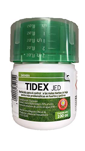 Tidex Herbicida Selectivo Uso Jardinería Exterior Doméstica contra Malas Hierbas de Hoja Ancha (100 cc)