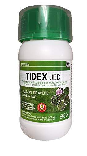 Tidex Herbicida Selectivo Uso Jardinería Exterior Doméstica contra Malas Hierbas de Hoja Ancha (250 cc)