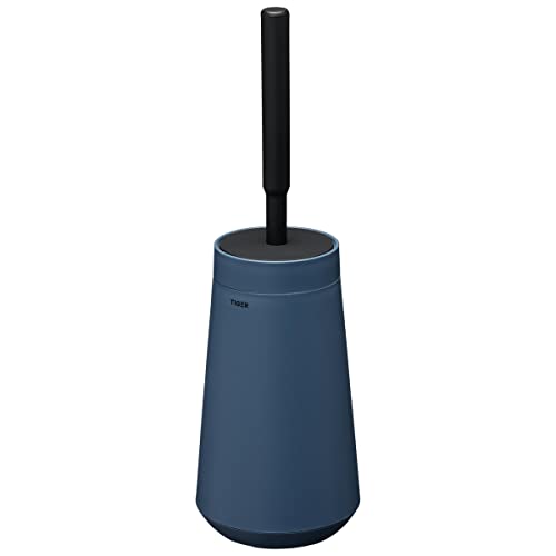 Tiger Tess, Escobillero con Swoop®, escobilla WC Flexible, Azul / Negro, 129x129x412mm