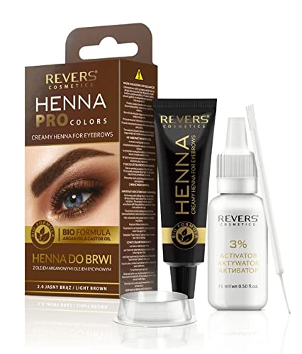 Tinte De Cejas Marrón Claro 2.0 Bio Fórmula, Crema + Activador, 20+ Aplicaciones