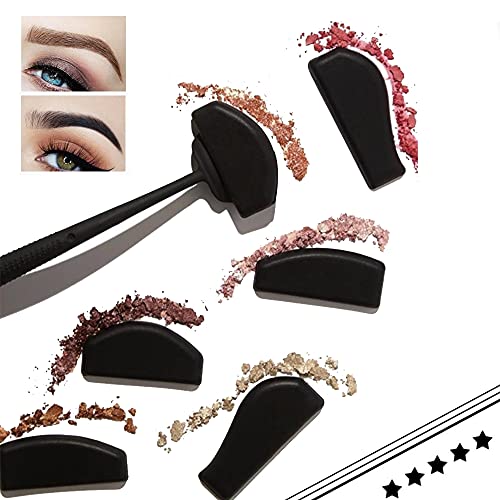 TOFBS Juego de 6 en 1 de silicona con forma de pliegue de sombra de ojos, kit de línea de pliegue, fijador de sombras de ojos perezosos, sello portátil con sello de pliegue cortado para sombras