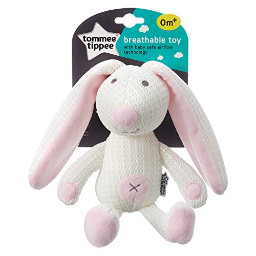 Tommee Tippee Peluche Hipoalergénico para Bébés, Juguete con Tejido Transpirable, Betty el Conejo, Rosa y Blanco