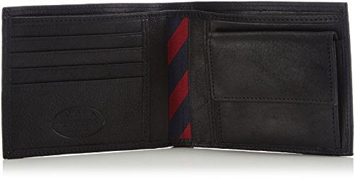 Tommy Hilfiger Johnson CC and Coin Pocket, Cartera para Hombre, Black, OS