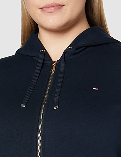 Tommy Hilfiger Mujer Heritage Zip-Through Hoodie Capucha Not Applicable, Azul (Midnight 403), X-Small