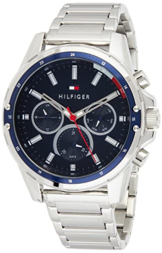 Tommy Hilfiger Reloj Analógico para Hombre de Cuarzo con Correa en Acero Inoxidable 01791788