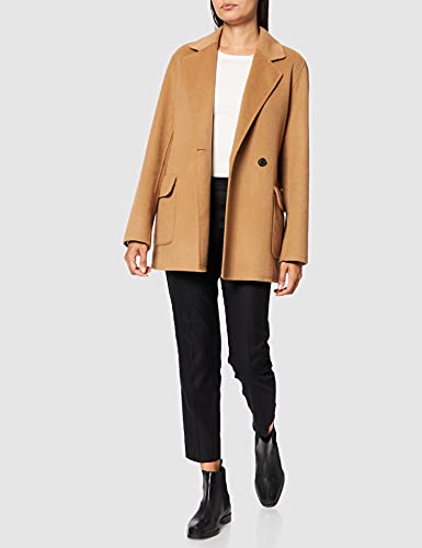 Tommy Hilfiger Wool Blend Df Hip LengTH Coat, Abrigo de Lana para Mujer, Marrón (Countryside Khaki), 38