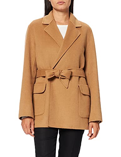 Tommy Hilfiger Wool Blend Df Hip LengTH Coat, Abrigo de Lana para Mujer, Marrón (Countryside Khaki), 38