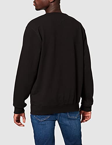 Tommy Jeans TJM Essential Crew, Sudadera para Hombre, Negro (Black), L