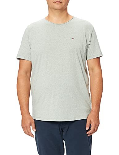 Tommy Jeans TJM Essential Heather tee PC Camiseta, Espuma del Mar, L para Hombre