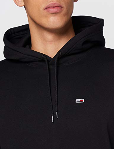 Tommy Jeans TJM Regular Fleece Hoodie Sudadera, Negro, L para Hombre