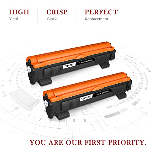 Toner Kingdom Cartuchos de Tóner TN1050 Compatibile para Brother TN-1050 Reemplazo DCP-1610W DCP-1612W HL-1110 HL-1210W HL-1112 HL-1212W DCP-1510 DCP-1512 MFC-1810 MFC-1910W (2 Negro)