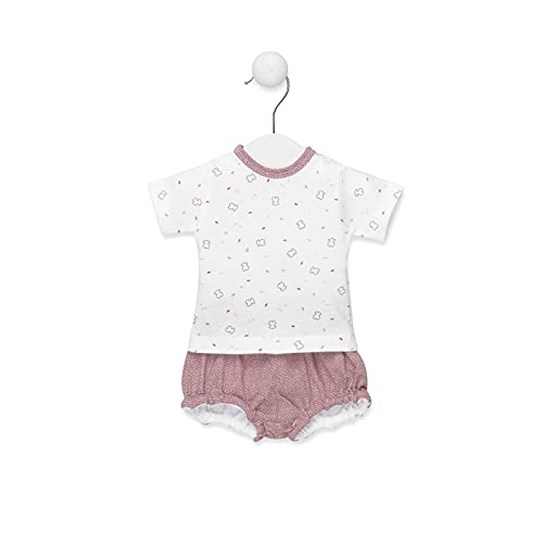 TOUS BABY - Conjunto 2 Piezas para tu Bebé. Camiseta y pololo Estampado Chill. Color Marrón. (3-6 Meses)