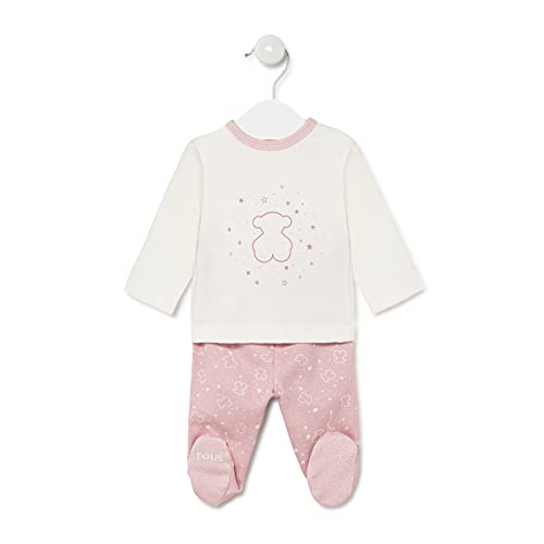 TOUS BABY - Set 2 piezas Primera Puesta. (1 Mes, Space-1503 Rosa)