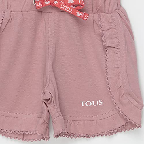 TOUS BABY - Short Deportivo de Niña, con Micro Volantes. (Rosa, 12-18 Meses)