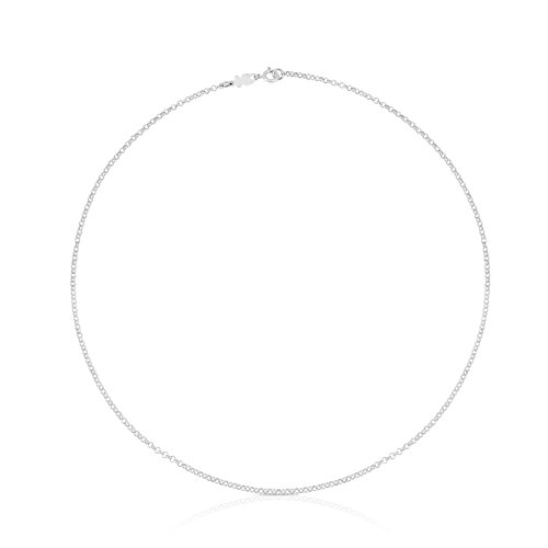 TOUS Collar Mujer, Gargantilla en plata de Primera Ley - Largo 45 cm Título