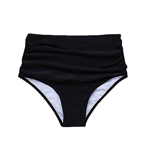 Traje De Baño De Las Mujeres De Talle Alto Bikini De Natación Pantalones Pantalones Cortos De Baño De La Parte Inferior Traje De, Negro, L