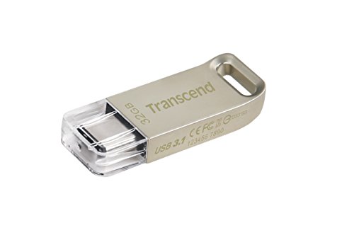 Transcend JetFlash 850 32GB USB 3.0 (3.1 Gen 1) Conector de USB Tipo C Oro Unidad Flash USB - Memoria USB (32 GB, 3.0 (3.1 Gen 1), 130 MB/s, Tapa, 5 g, Oro)