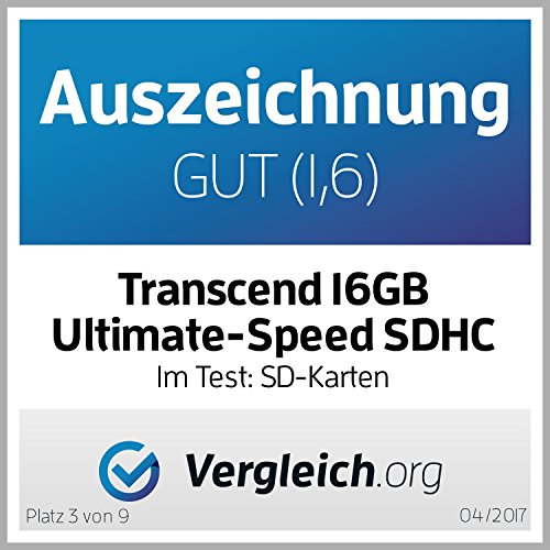 Transcend Ultimate - Tarjeta de Memoria Flash 16GB SDHC (MLC, Clase 10 UHS-I, 90mb/s, 600x) de Ultra Alta Velocidad Para Video HD y Cámaras Profesionales