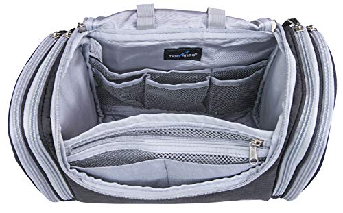 TRAVANDO ® Neceser Hombre Grande XXL, Bolsa de Aseo para Colgar, Neceser de Viaje, Accesorios de baño, Bolso Hombres, Caballeros, Señores