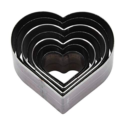 Troquel de corte de cuero en forma de corazón, 7 piezas 20-50 mm Molde de corte artesanal de cuero DIY en forma de corazón encantador, herramientas de artesanía de cuero