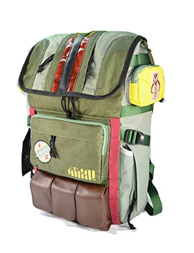 TTBBZ Mochila Boba Fett Mochilas Escolares Mochila SW Mochila de Senderismo Verde Unisex