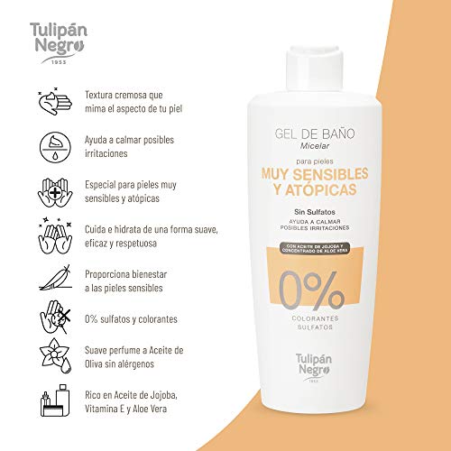 Tulipán Negro Gel Micelar Piel Sensible y Atópica 500 ml